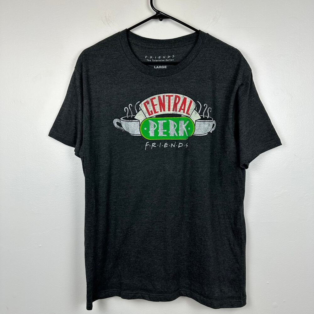 Friends The Television Series Central Perk Coffee Heather Grey T-Shirt Large